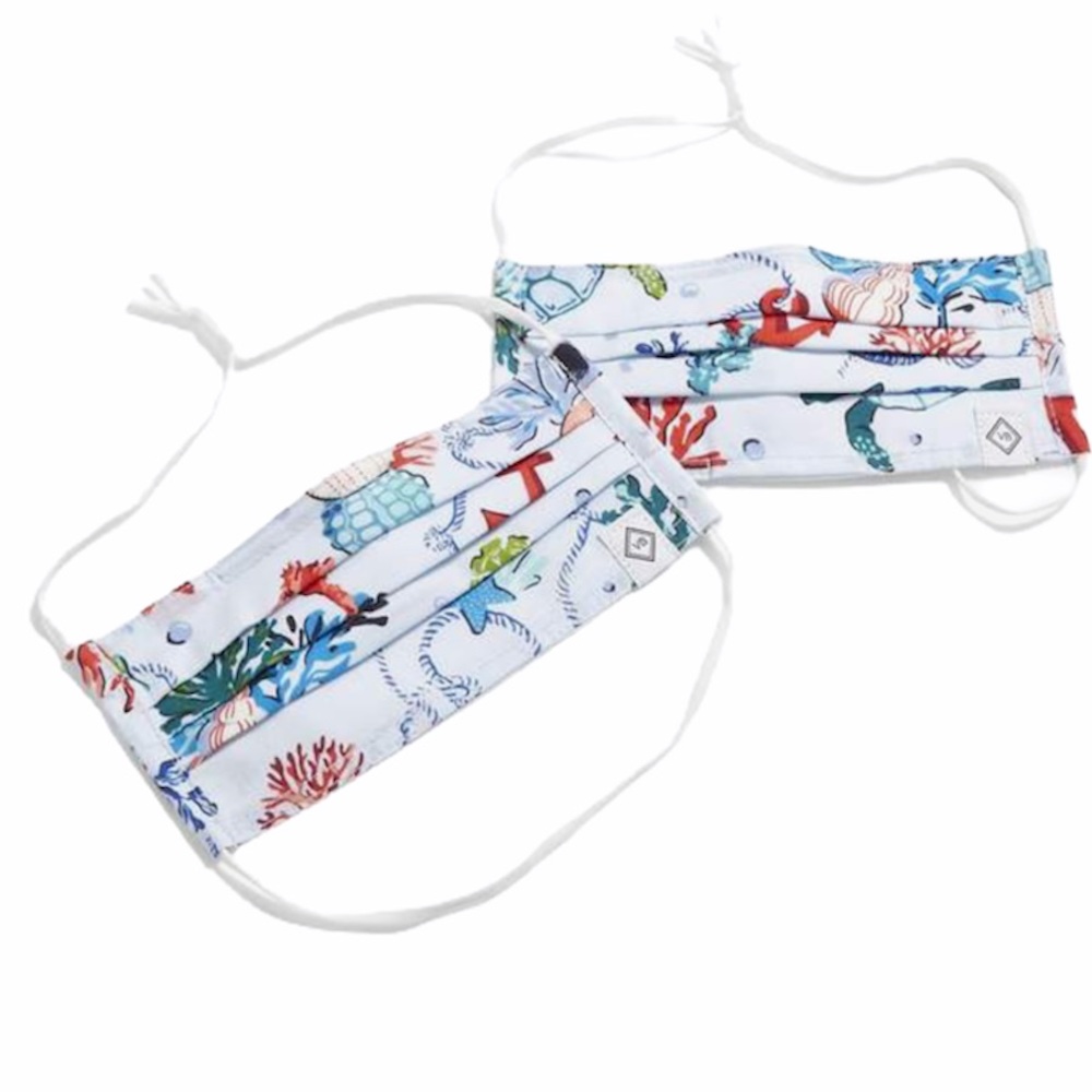 Vera Bradley 2 Pleated Face Mask, Anchors Aweigh - Picture 3 of 3
